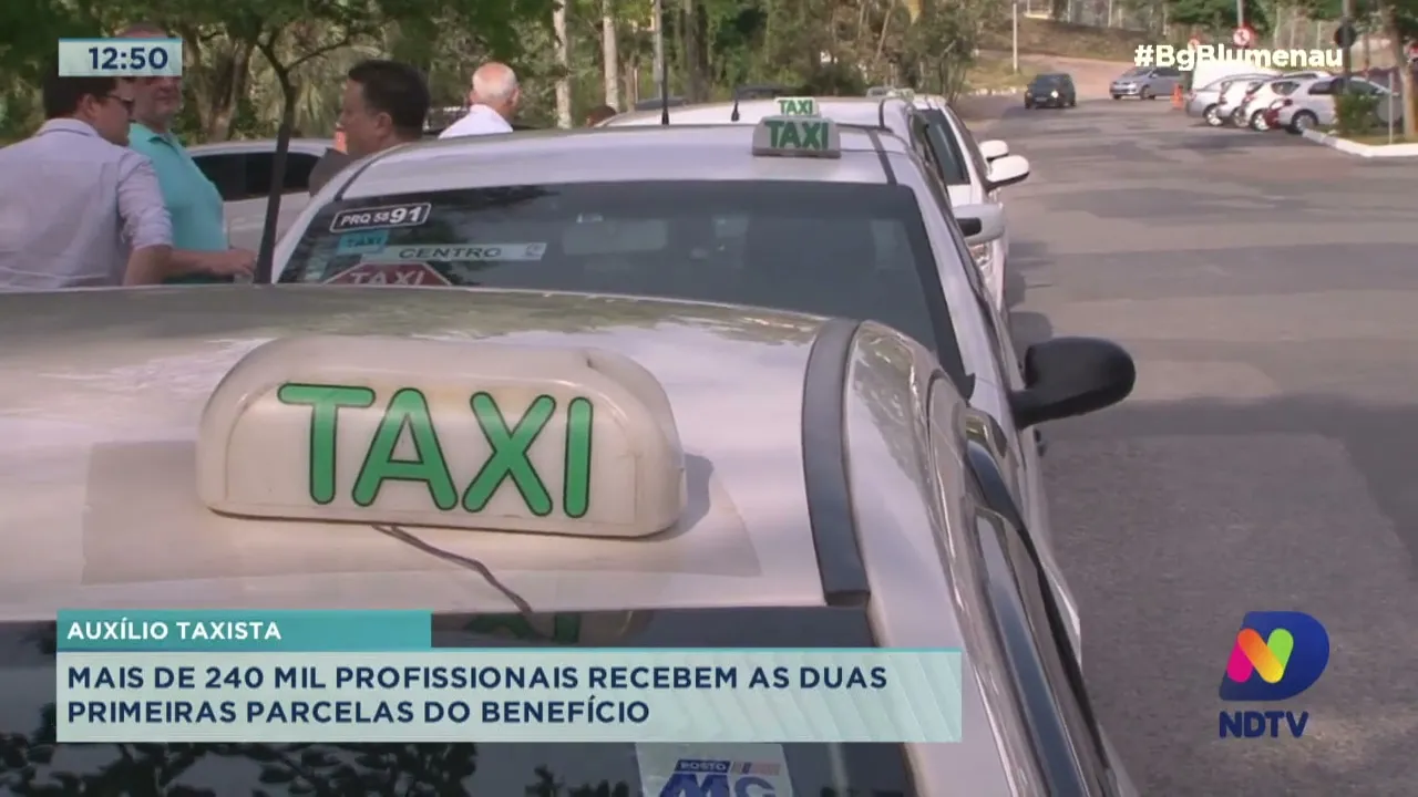 Auxílio taxista: mais de 240 mil profissionais recebem as duas primeiras parcelas do benefício