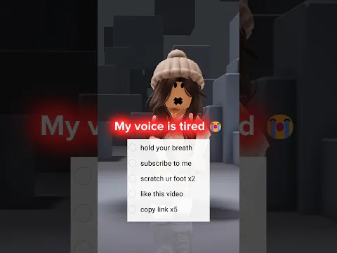 My voice is tired 😭 #roblox #robloxshorts