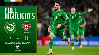 highlights ireland 2 0 portugal fifa world cup 26 qualifier