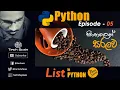 Python Programming in Sinhala - EP05