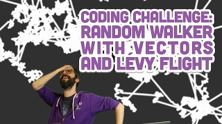 Coding Challenge Random Walker with Vectors and Levy Flight