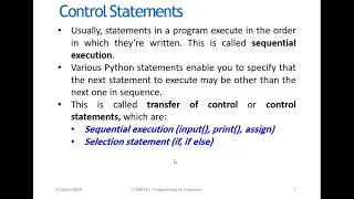 Lecture 4 Control Statements CH3