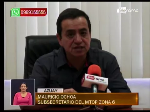 Daños en la vía Chordeleg - Sígsig