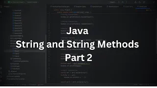Java String and String Methods Part2 Java Programming Tutorial