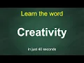 Creativity Pronunciation Meaning Examples Synonyms English Vocabulary