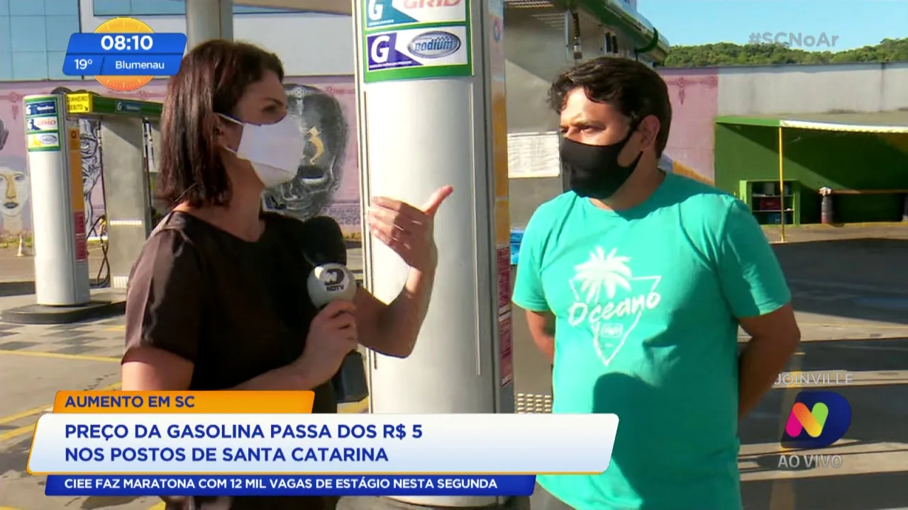 Preço da gasolina aumenta nos postos de Santa Catarina