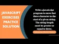 JavaScript - Exercises Practice Solution 21 concatenate strings except their first character