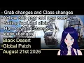Bdo Global Patch notes August 21st 2026 Class changes Yellow ship Draughts extended Zone changes