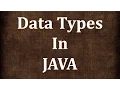 Java Tutorial 4 Data Types and Type conversions in Java JAVA9S com