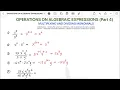 Multiplying and Dividing Monomials