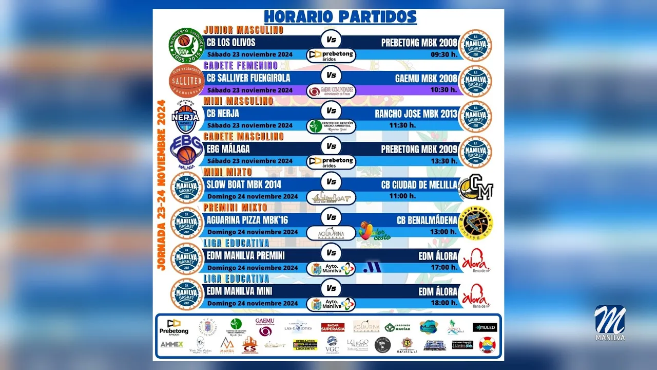 Agenda deportiva del fin de semana – 22 noviembre 2024