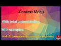 ContextMenu in android How to make contextmenu in android android developement course for beginners