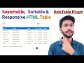 Creating a Searchable Sortable HTML Table using DataTables Plug-in for Jquery