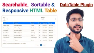 Creating a Searchable Sortable HTML Table using DataTables Plug-in for Jquery