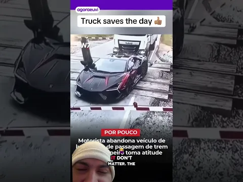 The truck driver saves the Lamborghini