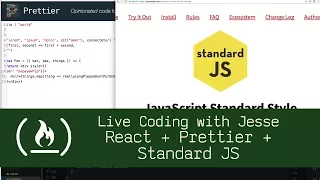React Prettier Standard JS - Live Coding with Jesse