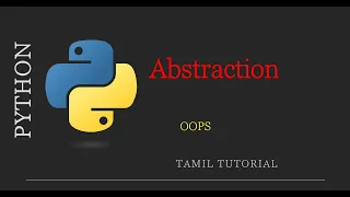 Abstraction Made Easy Python Python OOPS Tamil Tutorial