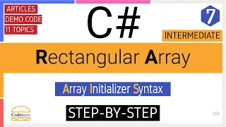 C Rectangular Array 2D Initializer Syntax Demo