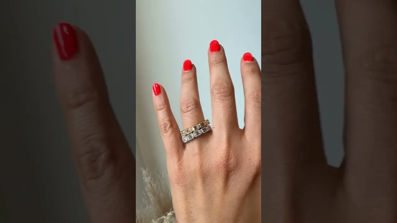 14K Gold Emerald Cut Three Quarter Way East West Eternity Milgrain Bezel Set Lab Grown Diamond Wedding Band Ring