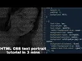 HTML CSS TEXT PORTRAIT TUTORIAL USING ANDROID PHONE l LIALEA ERINE