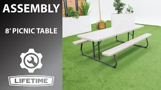 Lifetime 8 Classic Folding Picnic Table Lifetime Assembly