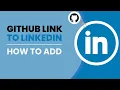 How To Add GitHub Link to LinkedIn 2025