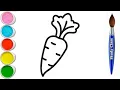 Download Lagu Carrot🥕Drawing and Coloring Page || How to Draw Carrot  🥕 vegetable Drawing