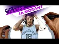 Ja Morant NBA Memphis Grizzlies player - How to draw