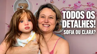 Sofia ou Clara? Escolhi o nome da minha bebê reborn (e apresentei a porquinha Filé!)