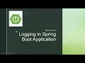 Logging in Spring Boot Application
