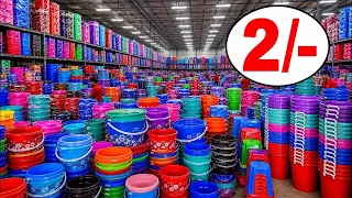 टब,बाल्टी,छलनी,प्लेट,जूना,ब्रश 1₹ से शुरू Plastic,Kitchen Crockery Items Wholesale Market In Delhi