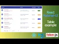 React Material-UI table Tutorial