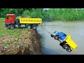 Lagu Mack Dump Truck And New PoLo Truck Accident Pulling Out JCB Gadi Tata Tipper ? Cartoon video | CSToy