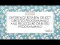 Difference Between Object Oriented and Procedure Oriented Programming OOP vs POP Eng - Hindi
