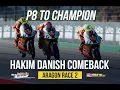 RedBullRookies | Hakim Danish Comeback from P8 to Champion on Aragon Race2