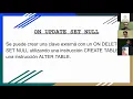 ON DELETE ON UPDATE NO ACTION CASCADE SET NULL SET DEFAULT
