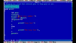 Module-6 Programming C - Language 18 Program in C find that entered year is leap or not