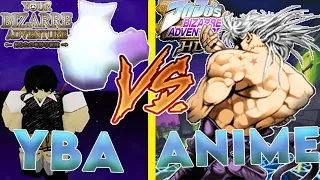 YBA SHADOW THE WORLD IN YBA VS SHADOW THE WORLD ANIME