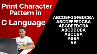 C Program to Print Alphabet Pattern 15 - C Programming Tutorials