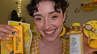 ASMR Spa Sleepover 🍌 Banana Themed Pampering (scalp massage, face touching, personal attention)