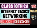 Class 10 Internet Basics - Networking Computer Applications 165 UNIT 1 One Shot 2025-26