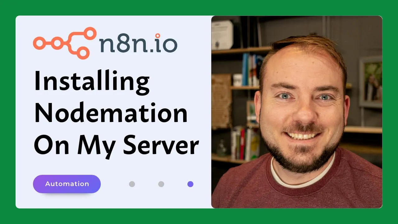Installing N8N (nodemation) on my server.