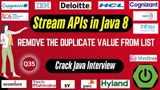 Java 8 Stream API Interview Questions Remove the Duplicate Value from List using Stream API in Java
