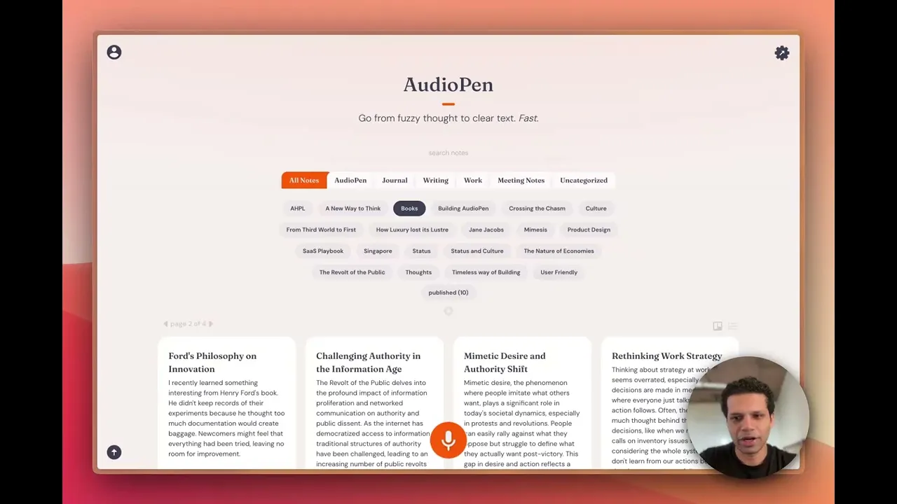 AudioPen demo 2 (video thumbnail)