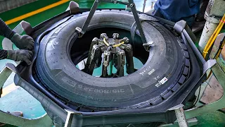 Process of Making Retreaded Tire with Old Truck Tires in 2 Different Ways - Tire Recycling Factory