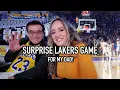 I surprised my dad with Lakers tickets LA Lakers playoffs game 3 vlog