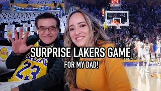 I surprised my dad with Lakers tickets LA Lakers playoffs game 3 vlog