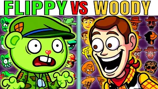 Flippy VS Woody  | HTF VS TOYS | Gameplay VS Playground | FNF Character Test