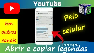 How to open and copy caption (transcript) to videos from other channels on Youtube by mobile