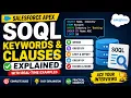 Salesforce Apex SOQL Keywords Clauses Explained WHERE ORDER BY LIMIT GROUP BY More